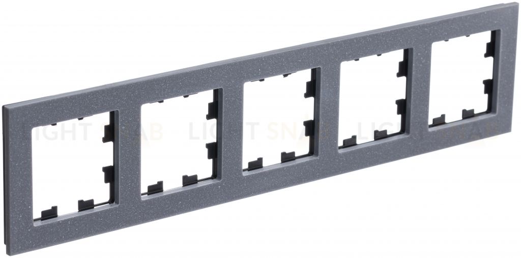 Рамка пятерная Schneider Electric Atlasdesign Nature, айс грей мрамор ATN343205 ATN343205