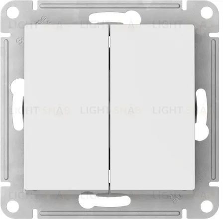 Выключатель двухклавишный Schneider Atlasdesign IP44, 10А, быстрозажим. клем., белый ATN440151S ATN440151S