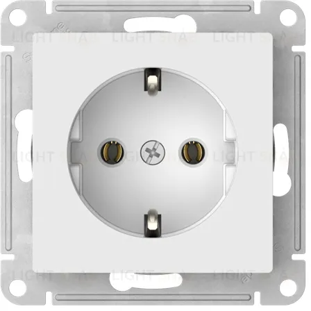 Розетка с заземлением Schneider Electric Atlasdesign 16А, быстрозажим. клем., белый ATN000143S ATN000143S