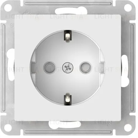 Розетка с заземлением со шторками Schneider Electric Atlasdesign 16А, быстрозажим. клем., белый ATN000145S ATN000145S
