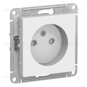 Розетка без заземления со шторками Schneider Electric Atlasdesign 16А, белый ATN000149 ATN000149