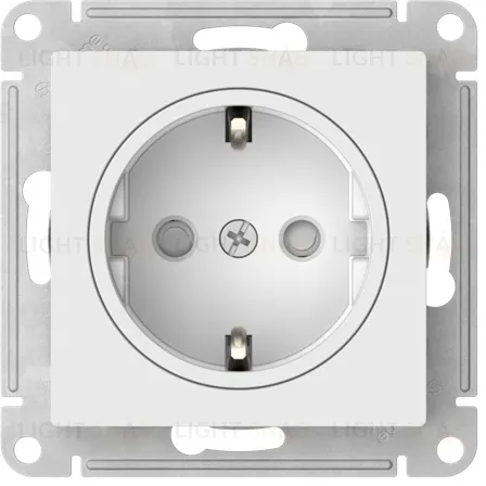 Розетка с заземлением со шторками Schneider Electric Atlasdesign ART 16А, быстрозажим. клем., белый ATN200145S ATN200145S