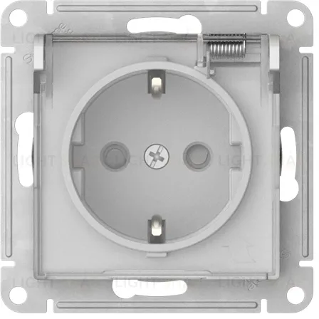 Розетка с заземлением со шторками и крышкой Schneider Electric Atlasdesign 16А IP44, быстрозажим. клем., белый ATN440146S ATN440146S