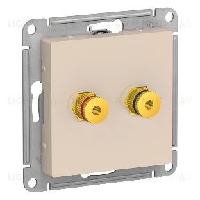 Розетка акустическая двойная Schneider Atlasdesign, бежевый ATN000287 ATN000287