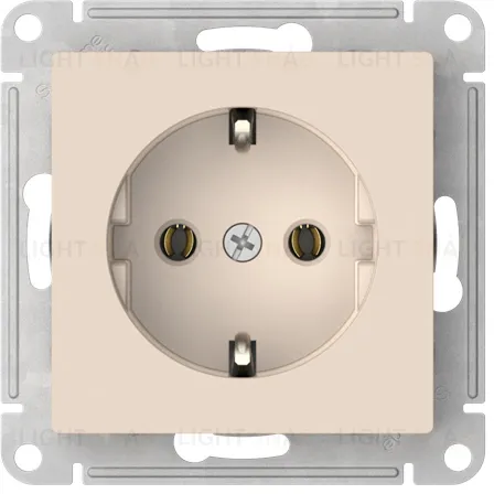 Розетка с заземлением Schneider Electric Atlasdesign 16А, быстрозажим. клем., бежевый ATN000243S ATN000243S