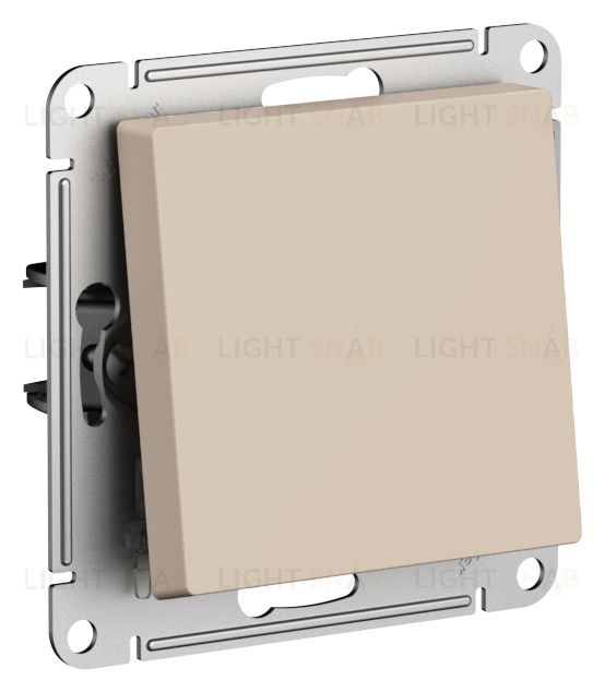 Выключатель одноклавишный кнопочный Schneider Electric Atlasdesign 10А, песочный ATN001215 ATN001215