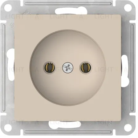 Розетка без заземления Schneider Electric Atlasdesign 16А, быстрозажим. клем., песочный ATN001241S ATN001241S