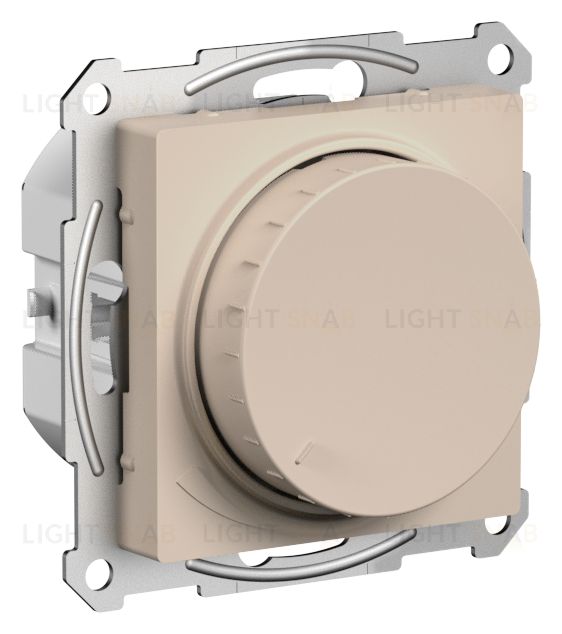 Светорегулятор поворотно-нажимной LED, RC, 400Вт Schneider Atlasdesign, песочный ATN001223 ATN001223