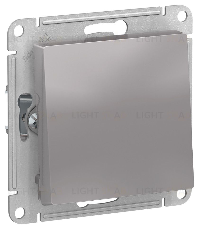 Выключатель одноклавишный проходной Schneider Atlasdesign 10А IP44, алюминий ATN440361 ATN440361