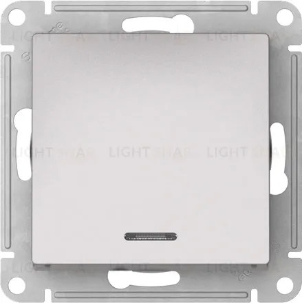 Выключатель одноклавишный с подсветкой Schneider Atlasdesign 10А, быстрозажим. клем., алюминий ATN000313S ATN000313S