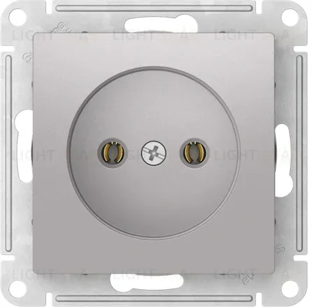 Розетка без заземления Schneider Electric Atlasdesign 16А, быстрозажим. клем., алюминий ATN000341S ATN000341S
