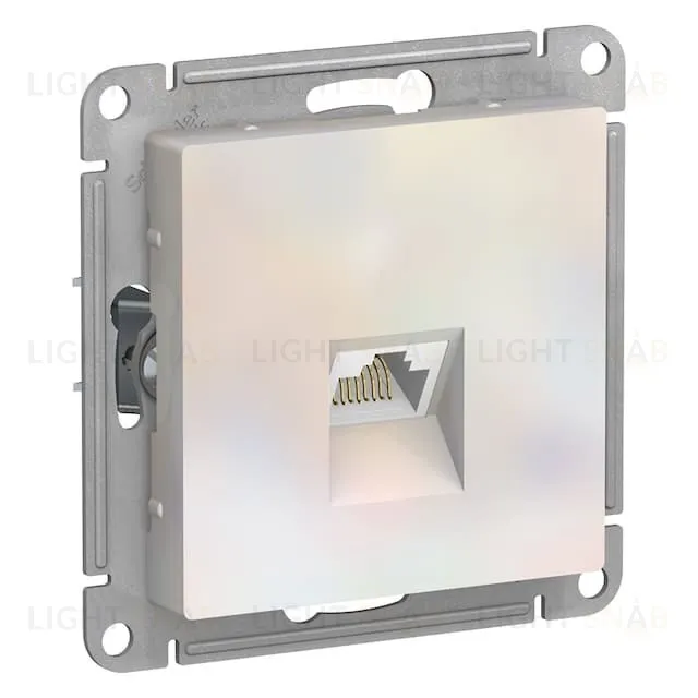 Розетка компьютерная одинарная Schneider Electric Atlasdesign RJ45 6A кат., жемчуг ATN000486 ATN000486