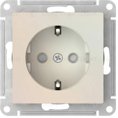 Розетка с заземлением со шторками Schneider Electric Atlasdesign 16А, быстрозажим. клем., жемчуг ATN000445S ATN000445S