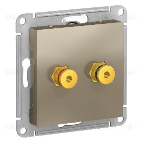 Розетка акустическая двойная Schneider Atlasdesign, шампань ATN000587 ATN000587