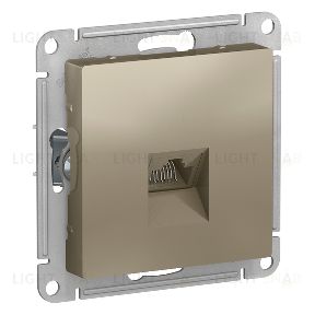 Розетка компьютерная одинарная Schneider Electric Atlasdesign RJ45 5 кат., шампань ATN000583 ATN000583