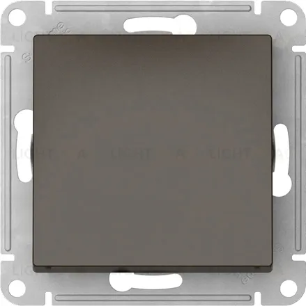 Выключатель одноклавишный кнопочный Schneider Electric Atlasdesign 10А, быстрозажим. клем., мокко ATN000615S ATN000615S