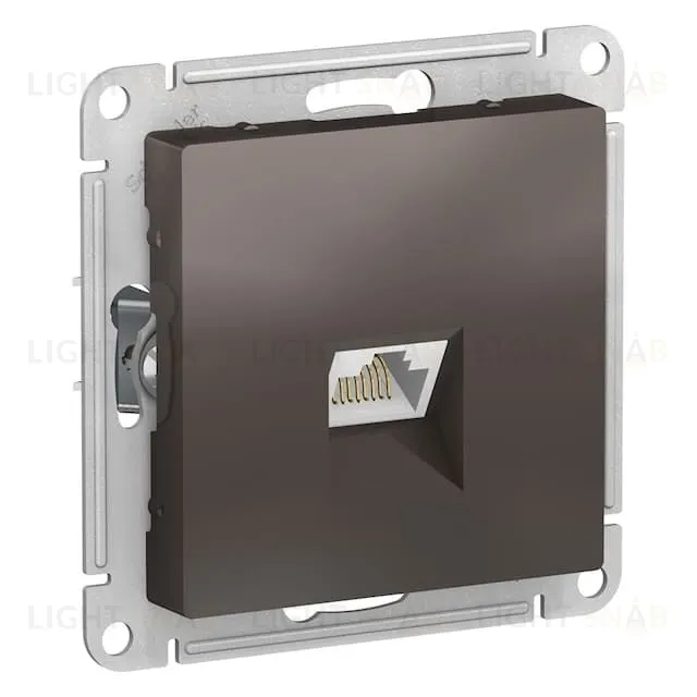 Розетка компьютерная одинарная Schneider Electric Atlasdesign RJ45 6A кат., мокко ATN000686 ATN000686