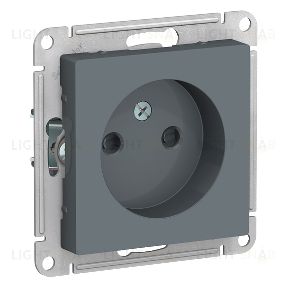 Розетка без заземления со шторками Schneider Electric Atlasdesign 16А, грифель ATN000749 ATN000749