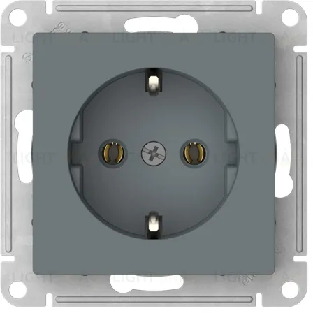 Розетка с заземлением Schneider Electric Atlasdesign 16А, быстрозажим. клем., грифель ATN000743S ATN000743S