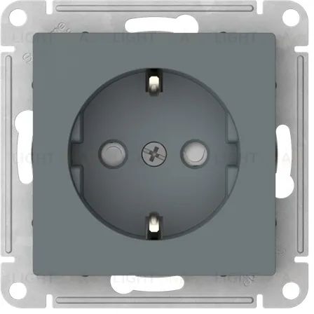 Розетка с заземлением со шторками Schneider Electric Atlasdesign 16А, быстрозажим. клем., грифель ATN000745S ATN000745S