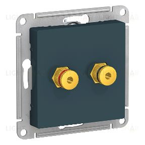 Розетка акустическая двойная Schneider Atlasdesign, изумруд ATN000887 ATN000887
