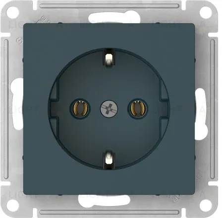 Розетка с заземлением Schneider Electric Atlasdesign 16А, быстрозажим. клем., изумруд ATN000843S ATN000843S