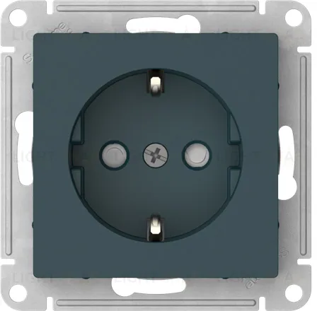 Розетка с заземлением со шторками Schneider Electric Atlasdesign 16А, быстрозажим. клем., изумруд ATN000845S ATN000845S