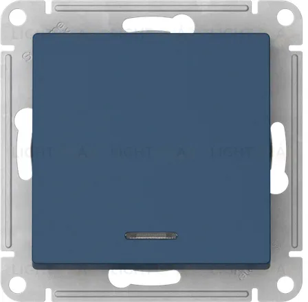 Выключатель одноклавишный с подсветкой Schneider Atlasdesign 10А, быстрозажим. клем., аквамарин ATN001113S ATN001113S