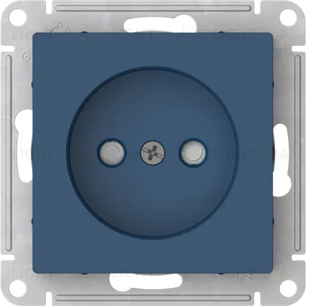 Розетка без заземления со шторками Schneider Electric Atlasdesign 16А, быстрозажим. клем., аквамарин ATN001149S ATN001149S