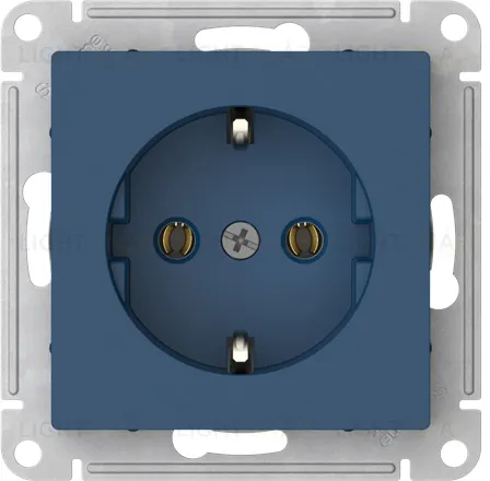 Розетка с заземлением Schneider Electric Atlasdesign 16А, быстрозажим. клем., аквамарин ATN001143S ATN001143S