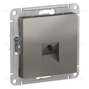 Розетка телефонная одинарная Schneider Electric Atlasdesign RJ11, сталь ATN000981 ATN000981