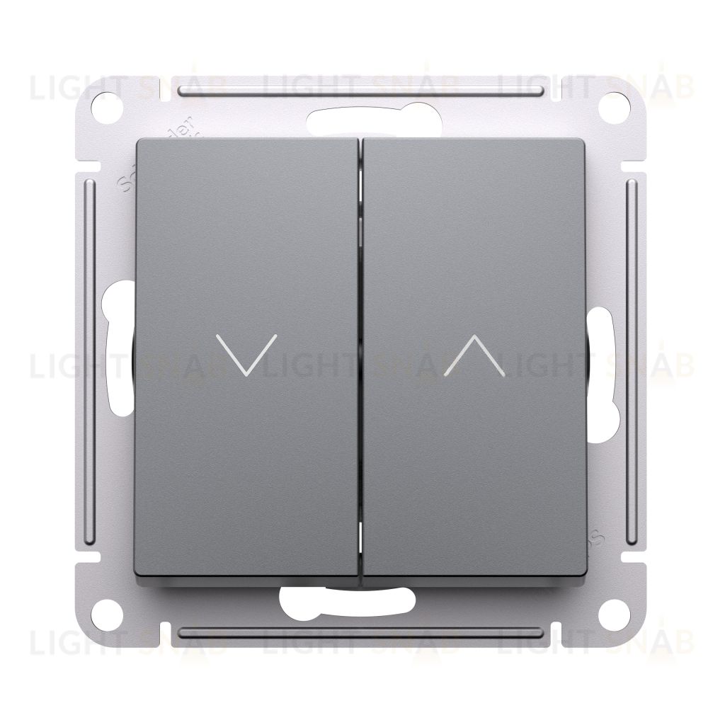 Выключатель управления для жалюзи и рольставней Schneider Electric Atlasdesign 10А/250В, сталь ATN000919 ATN000919