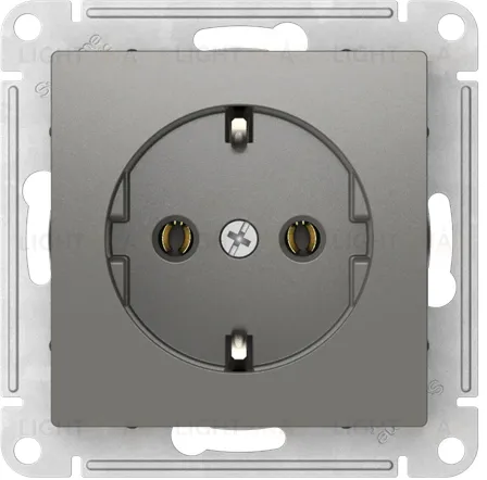 Розетка с заземлением Schneider Electric Atlasdesign 16А, быстрозажим. клем., сталь ATN000943S ATN000943S