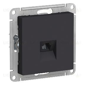Розетка телефонная одинарная Schneider Electric Atlasdesign RJ11, карбон ATN001081 ATN001081
