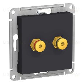 Розетка акустическая двойная Schneider Atlasdesign, карбон ATN001087 ATN001087
