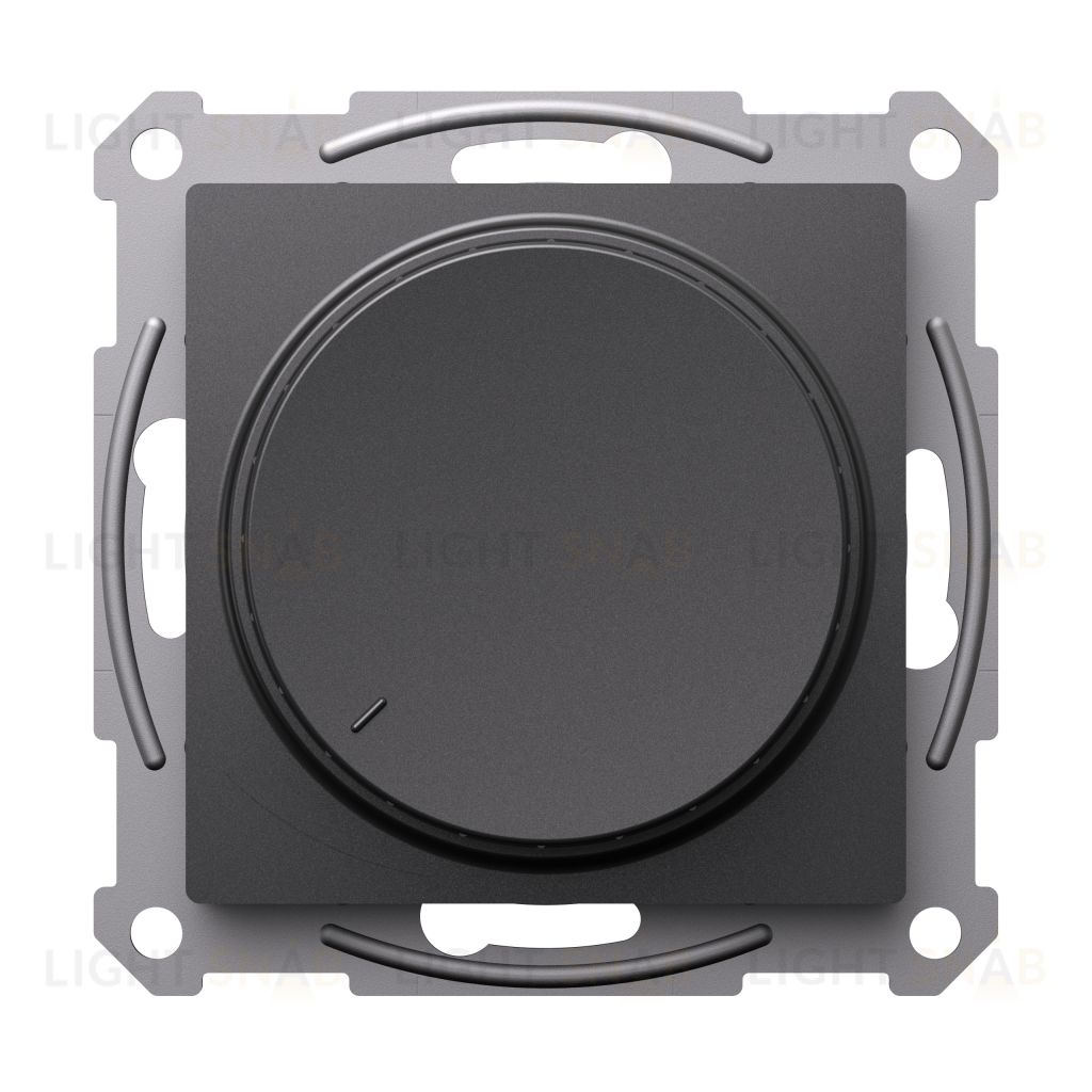 Светорегулятор поворотно-нажимной LED, RC, 400Вт Schneider Atlasdesign, базальт ATN001423 ATN001423
