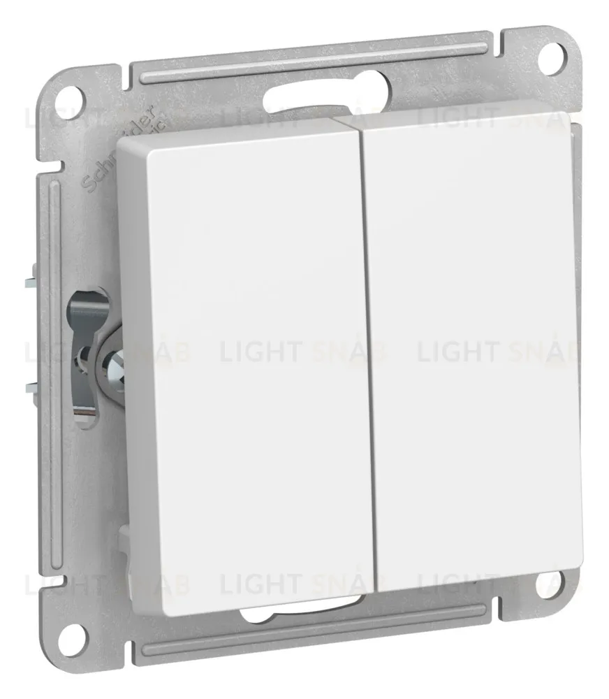 Выключатель 2-клавишный перекрестный (из 3-х мест) Schneider Atlasdesign, 10А/250В, лотос ATN001373 ATN001373