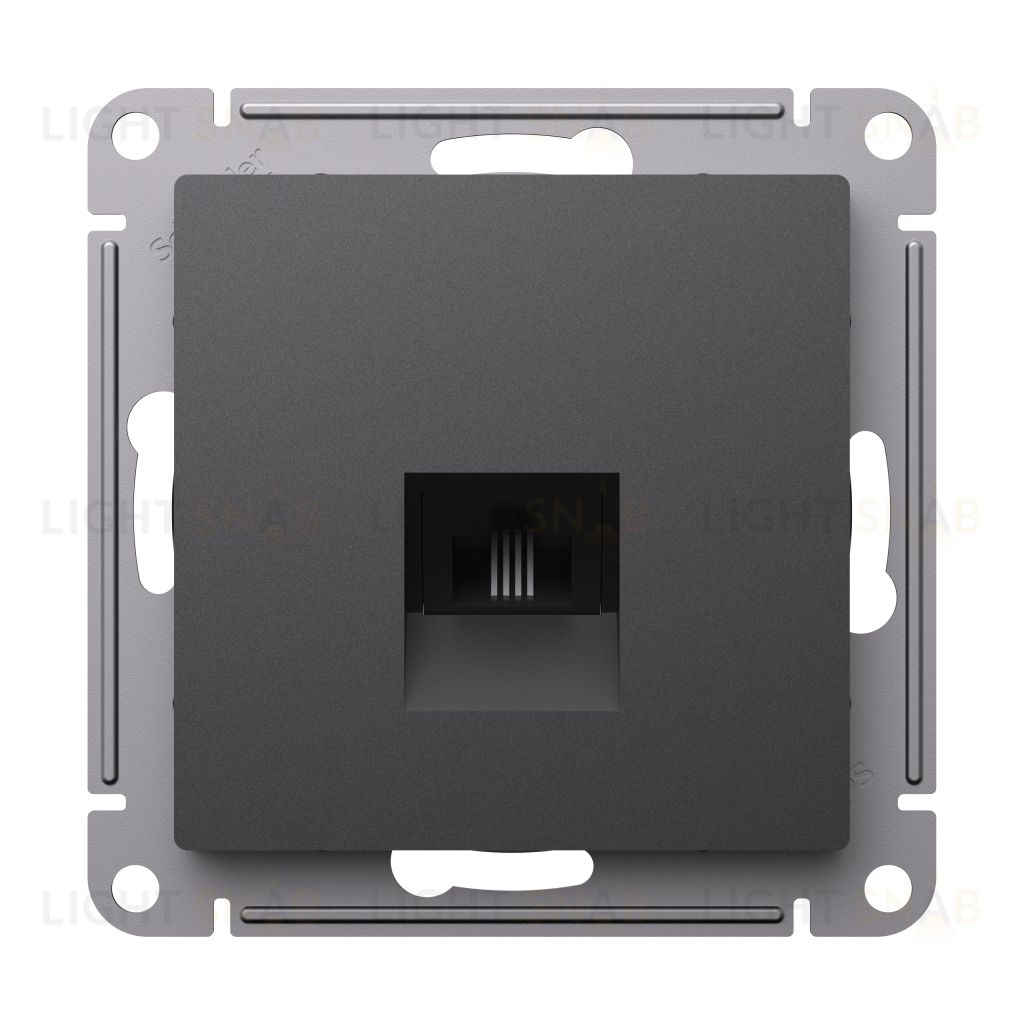 Розетка телефонная одинарная Schneider Electric Atlasdesign RJ11, базальт ATN001481 ATN001481