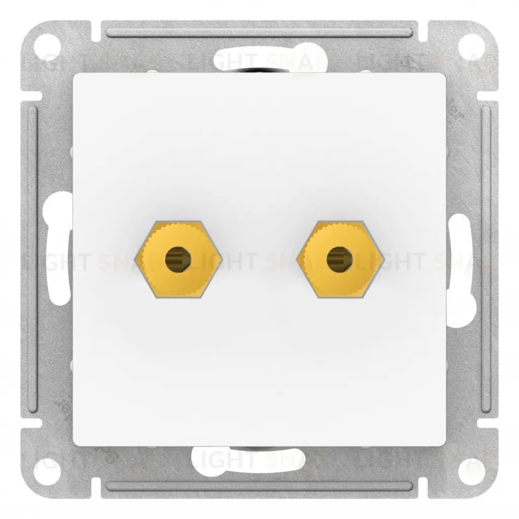 Розетка акустическая двойная Schneider Atlasdesign, лотос ATN001387 ATN001387