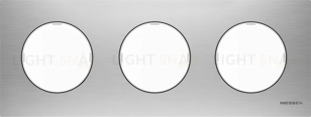 Рамка тройная ABB Skymoon, нержавеющая сталь 2CLA867300A4001 2CLA867300A4001