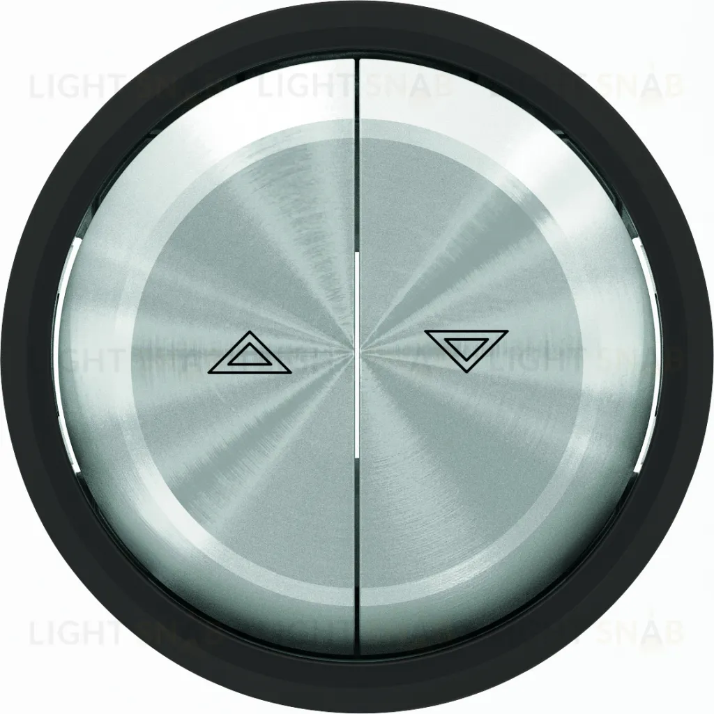 Выключатель управления жалюзи кнопочный ABB Skymoon, черное стекло 2CLA814400A1001+2CLA864400A1501 2CLA814400A1001 + 2CLA864400A1501