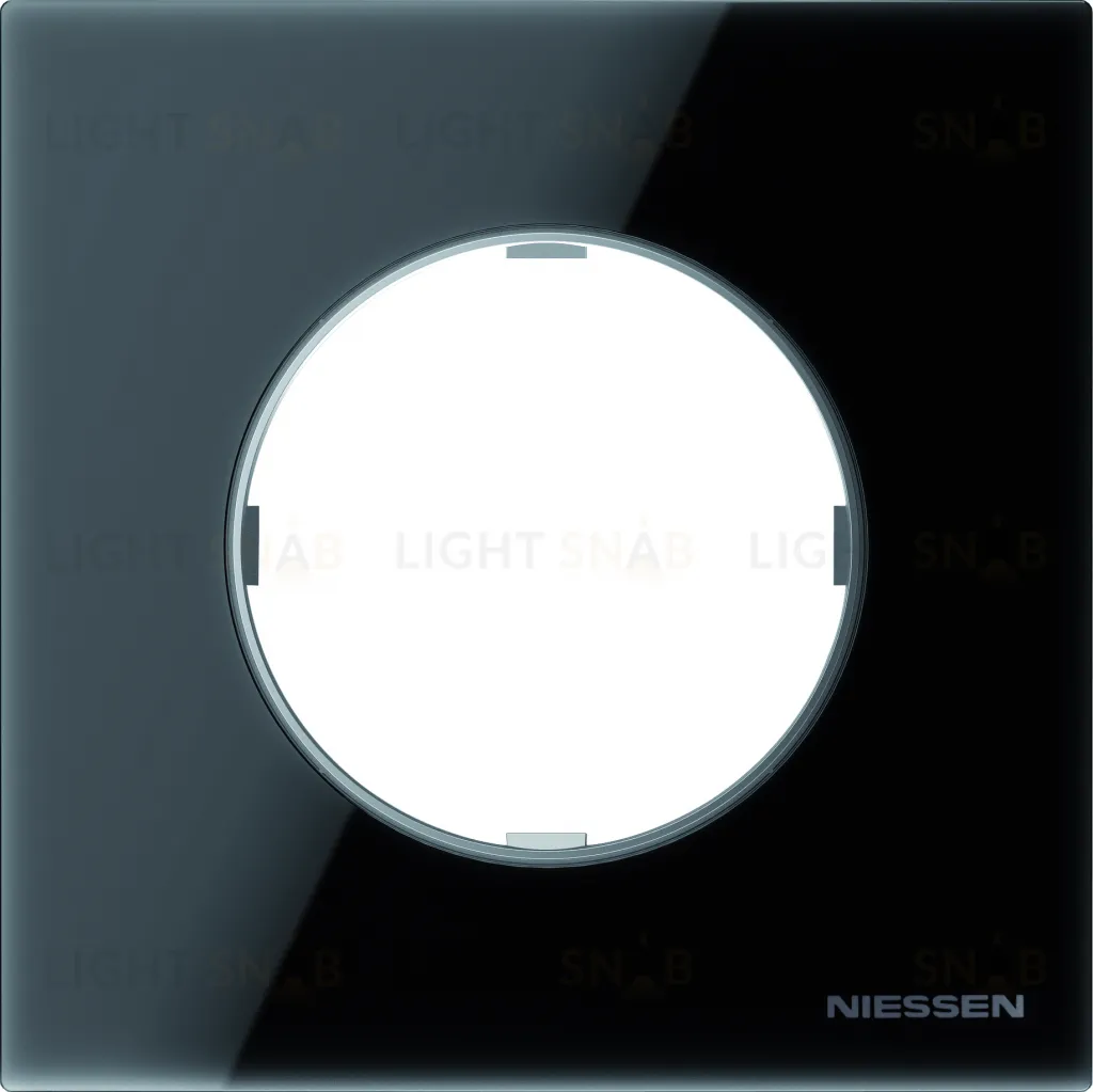 Рамка одинарная ABB Skymoon, черное стекло 2CLA867100A3101 2CLA867100A3101