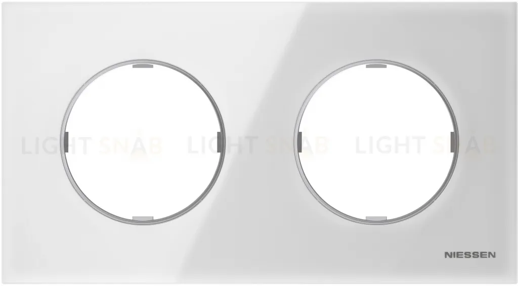 Рамка двойная ABB Skymoon, белое стекло 2CLA867200A3001 2CLA867200A3001