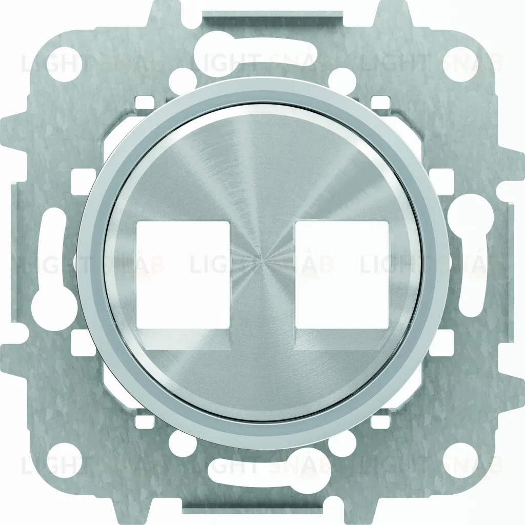 Розетка компьютерная двойная ABB Skymoon RJ45 5 кат., хром 2CLA201850A1001+2CLA201850A1001+2CLA861820A1401 2CLA201850A1001 + 2CLA861820A1401