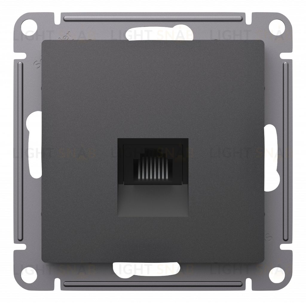 Розетка компьютерная одинарная Schneider Electric Atlasdesign RJ45 5 кат., базальт ATN001483 ATN001483