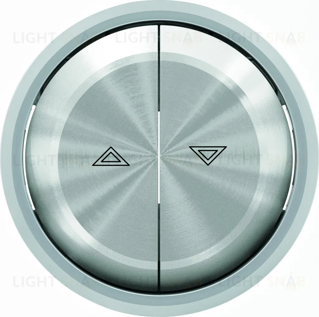 Выключатель управления жалюзи кнопочный ABB Skymoon, хром 2CLA814400A1001+2CLA864400A1401 2CLA814400A1001 + 2CLA864400A1401