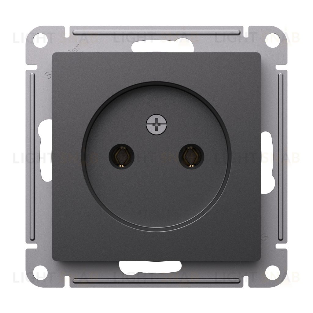 Розетка без заземления Schneider Electric Atlasdesign 16А, базальт ATN001441 ATN001441