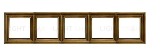 Рамка пятерная Jung Eco Profi Deco, античная латунь EPD485AT EPD485AT
