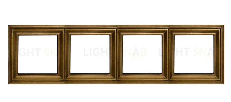 Рамка четверная Jung Eco Profi Deco, античная латунь EPD484AT EPD484AT