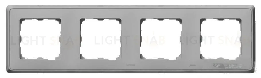 Рамка четверная Legrand Cariva алюминий 773674 773674